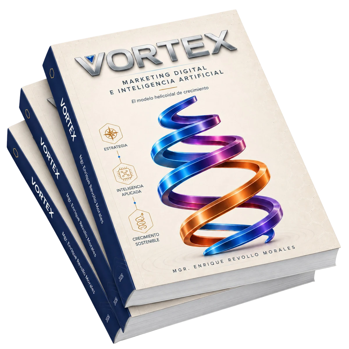 Ejemplares de VORTEX con la portada de la primera edición impresa